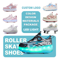 Chaussures de sport LED lumineuses pour enfants, en cuir verni scintillant, clignotantes, pour filles et garçons, recharge USB, vente en gros usine