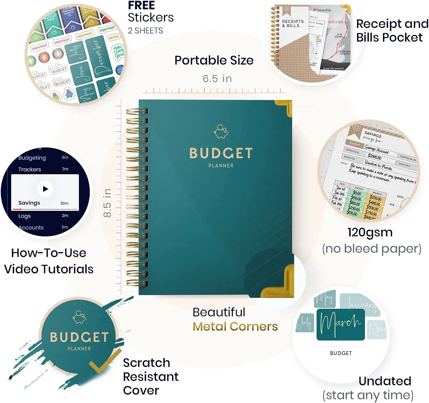 Financial Budget Planner Organizer Expense Tracker Journal Budget Book With Sticker