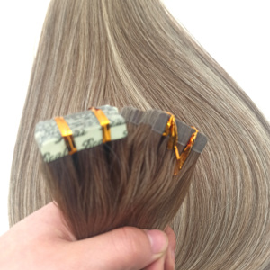 Extensiones de cabello humano alineadas con cutícula Natural cruda 100%, cinta de doble cubierta en extremos de cabello súper doblemente dibujados invisibles - Product Image 4