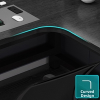 Escritorio de Esquina en Forma de L Personalizado para Juegos Electrónicos, Escritorio de Computadora para el Hogar, Estudio, Dormitorio u Oficina con Opciones de Personalización