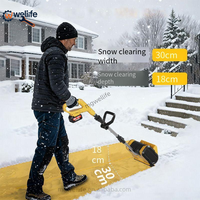 Souffleuse à neige pliable sans fil XF XF-YMN55 de qualité industrielle, alimentée par batterie 21V, 500-1000CFM, 1200W, largeur de nettoyage de 28 cm