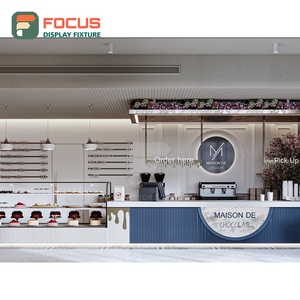 Exhibidor de Productos de Café Estilo Boutique, Acabado con Aspecto de Madera, Diseño de Estantes Abiertos, Exhibidor para Cafetería - Product Image 5