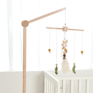 Cpigiama da pavimento in <span class=keywords><strong>legno</strong></span> Mobile braccio Mobile portabagagli per bambini regolabile appendiabiti per bambini - Product Image 5