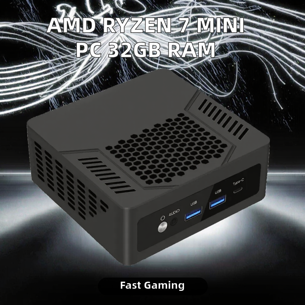 TOPC TR784 New AMD Ryzen 7 8745HS Octa Core Mini Desktop PC 32GB