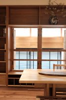Volets de fenêtre en bois massif japonais de luxe, sur mesure, pour la sécurité de la maison, volets de fenêtre en bois massif pour villa, salon