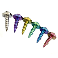 Sekrup Titanium TITST GR5 M4x17 M5x17 M6x17 M5x25mm Self-Tapping Button Torx Flange Head Screw Bolt untuk Sepeda Motor, Sepeda, Mobil