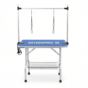 D0100HP90SU Heavy Duty Grooming <b>Table</b> 46 In Adjustable Arm Stainless Steel For Pet <b>Dogs</b> And Cats - Product Image 1