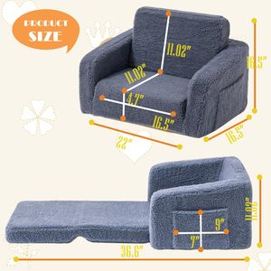 <span class=keywords><strong>Canapé</strong></span>-<span class=keywords><strong>lit</strong></span> pliable moderne de luxe pour chambre à coucher, convertible pour enfants, en mousse haute densité, simple et doux, pour bébé - Product Image 3