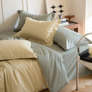 Juego de Ropa de Cama de Lujo Personalizable, Funda de Edredón de Algodón Puro de Color Sólido, Juego de Sábanas de Lujo al por Mayor - Product Image 1