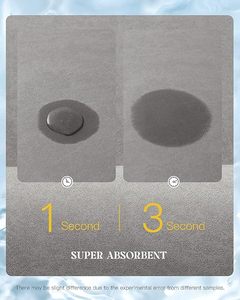 Skymoving Nieuwe Badmat Rubber Antislip Snel Droogend Grijs Badmatten Antislip Absorberende Diatomiet Badmat - Product Image 4