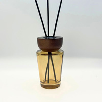 Bouteille d'arôme simple européenne de 100 ml en gros avec couvercle en bois massif, diffuseur de parfum à bâtonnets sans flamme, flacon vide en stock