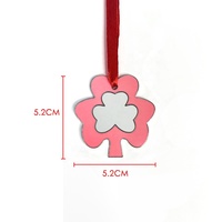 Sunyee Blumen-Zinklegierung Sublimations-Weihnachtsanhänger Blanko DIY Individuell Bedruckbarer Weihnachtsbaumschmuck
