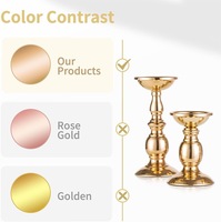Support de bougie en fer forgé européen transfrontalier pour décoration de table de mariage et d'intérieur, accent pour dîner aux chandelles