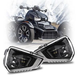 Phares à LED DOT pour <span class=keywords><strong>Can</strong></span>-<span class=keywords><strong>Am</strong></span> <span class=keywords><strong>Ryker</strong></span> 600/900 Sport Rally UTV/ATV 2019-2025, pièces et <span class=keywords><strong>accessoires</strong></span>, éclairage LED pour moto à 3 roues - Product Image 1