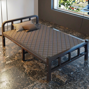 Cama plegable individual de metal para el hogar, artefacto de <span class=keywords><strong>siesta</strong></span> de oficina simple, cama de campamento para dormitorio, <span class=keywords><strong>siesta</strong></span> para adultos - Product Image 2