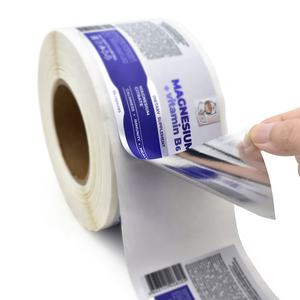 สติกเกอร์ฉลากกันน้ำแบบกำหนดเอง พิมพ์โลโก้เคลือบด้านแบบ Spot UV สีขาวสว่างใส ฉลาก<span class=keywords><strong>ฟิ</strong></span>ล์ม BOPP สีเงินใสสำหรับขวด - Product Image 3