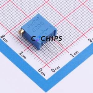 ตัวต้านทาน/โพเทนชิโอมิเตอร์แบบปรับได้สำหรับ3296X-1-104ผ่านชิ้นส่วนรู (THT)-3P, ตัวต้านทาน9.5x4.9มม. 100Kohm 10% 500 250mw ppm/℃ - Product Image 1