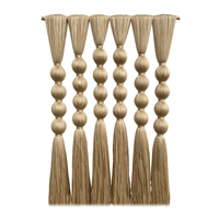 Art mural éclatant avec isolation acoustique, tapisserie en macramé à pompons marron chatoyant, articles de décoration murale pour une maison douillette