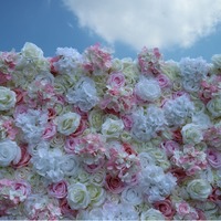 Grande et petite murale florale artificielle moderne haut de gamme pour décoration de fond de scène de mariage de luxe et Saint-Valentin