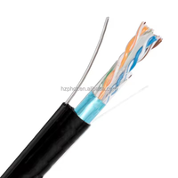Kabel LAN untuk Luar Ruangan FTTX FTTR FTTH Tahan Air Kabel Messenger Luar Ruangan FTP 1000FT 305m RJ-45 Kabel Internet Cat 5e