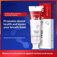 Nouveau dentifrice blanchissant probiotique SP-4 120g pour nettoyer les dents et rafraîchir l'haleine, blanchir et lutter contre les caries