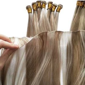 Extensiones de Cabello Tejidas a Mano Jasmine Beauty, Oferta Especial, Rubio Decolorado, Cutícula Alineada, 100% Cabello Humano Remy, Tejido Natural, Venta al Por Mayor - Product Image 6