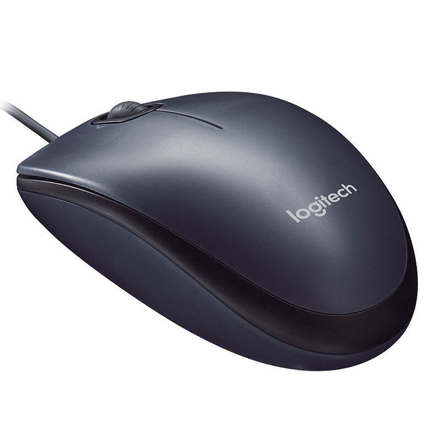 Logitech Wired Mouse M90 Black Full-Size Comfort Mouse for Computers and Laptop