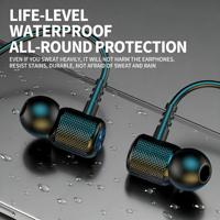 G01 Earphone Nirkabel BT 5.2 Model Kalung Leher, Headset Olahraga Binaural In-ear untuk Lari, Tahan Air dengan Peredam Kebisingan