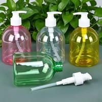 Bouteille en plastique de 500 ml pour désinfectant pour les mains, bouteille en PET transparente