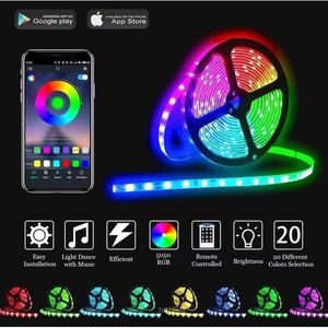 ไฟ LED แถบ TILA 5 เมตร RGB ควบคุมผ่านแอป สมาร์ทโฟน เปลี่ยนสีได้ ซิงค์กับเสียงเพลง - Product Image 1