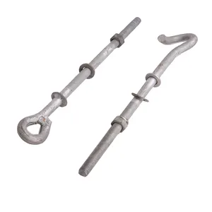 Galvanized Electric Line Fittings Pigtail Bolt Pigtail Eye Bolts Pigtail Hook