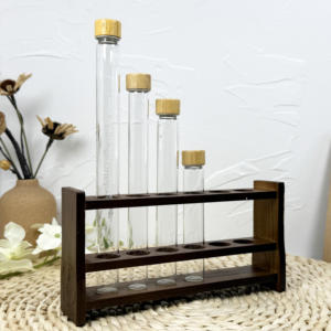 ขวดแก้ววิชชิ่งพร้อมฝาเกลียวอลูมิเนียมสีทอง47มม. หลอดทดลองเปล่าใส่น้ำตาลแบบสั่งทำ - Product Image 3