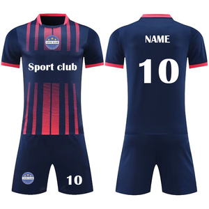 Bộ đồ thể thao OEM chất lượng cao, thiết kế logo tùy chỉnh, đồng phục bóng đá màu đen trắng trơn, cắt tự động, công nghệ cao, áo 100% - Product Image 6