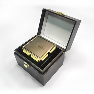 Wholesale Custom Logo <b>Black</b> Flip Cosmetic Packaging <b>Box</b> Recyclable Rigid Cardboard <b>Box</b> With Foam Inserts - Product Image 1