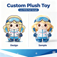 Peluche personnalisée en coton, poupée humanoïde au design de mascotte sportive, sur mesure, pour échantillon, jouet en peluche doux OEM