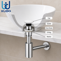 Bonde de lavabo en céramique avec mécanisme pop-up à ressort G 1 1/4, noyau en plastique, anti-odeur, universelle, installation facile