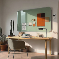 Vente directe d'usine de verre, logo et design personnalisés acceptés, panneau de verre pour décoration murale intérieure, tableau d'écriture en verre