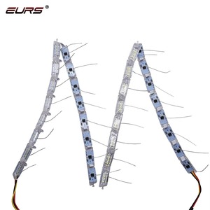 12V 16LED Retractable Crystal Eye DRL Dual Color White Amber Sequential Turn Signal Waterproof <strong>Daytime</strong> <strong>Running</strong> <strong>Light</strong> - Product Image 2