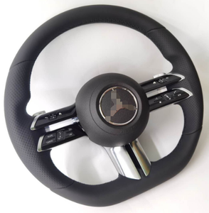 พวงมาลัยทรงสปอร์ต Mercedes-Benz <span class=keywords><strong>AMG</strong></span> คาร์บอนไฟเบอร์ ลายแมลงปอ  แบบดัดแปลง  หุ้มหนัง  สำหรับรถยนต์รุ่น ABCE-Class - Product Image 2