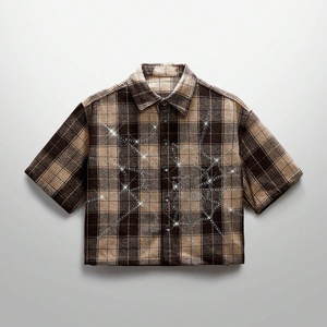 Camicie da <span class=keywords><strong>Uomo</strong></span> Stile Street Rainbow Spray OEM/ODM Produttore di Camicie <span class=keywords><strong>a</strong></span> Maniche Corte con Motivo <span class=keywords><strong>a</strong></span> Ragnatela Cristallina - Product Image 1