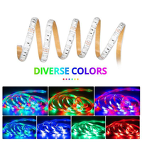 Bande LED RGB WiFi 12V 5m/10m/15m, compatible avec Alexa Google Home, télécommande via application, synchronisation musicale, éclairage décoratif pour la maison