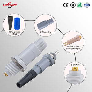 ขั้วต่อแบบกด-ดึง รุ่น P Series 1P แบบเสียบเร็ว PAG หัวเสียบสั้น PLG แบบยึดติด สำหรับอุปกรณ์ทางการแพทย์ รองรับ LEMO ODU 1P - Product Image 5