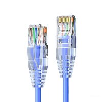 Cable Ethernet UTP Cat6a Delgado de Cobre Puro 23AWG RJ45 de Alta Velocidad para Centro de Datos, Rack de Servidores y Red LAN