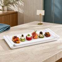 Plateau de service en mélamine de qualité alimentaire, motif tournesol, imprimé coloré avec poignées roulées, incassable et léger pour la maison