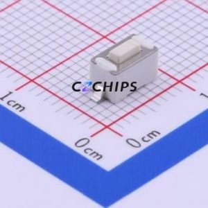 1TS002B-2000-4301-CT Tactile Switch SMD,6x3.5mm Switch Single Pole Single Throw Rectangle Button 2N Vertical Mount - Product Image 1