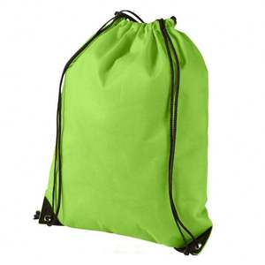 Unisex Fashionable Non-Woven Waterproof Storage <b>Drawstring</b> <b>Bag</b> Letter Pattern TCS Carrying System Nylon Lining Soft Open Closure - Product Image 2