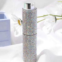 Atomiseur de parfum tendance 8 ml avec strass, flacon de parfum torsadé esthétique, vaporisateur scintillant en stock – Idéal pour les cadeaux
