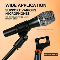 Support de microphone professionnel de haute qualité en gros - Métal + ABS Noir 51-186CM Hauteur flexible et durable