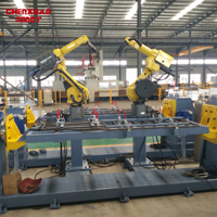 Estación de Trabajo de Soldadura Robótica Dual sin Necesidad de Programación, Línea de Producción de Ensamblaje Automático para Piezas Metálicas Estructurales