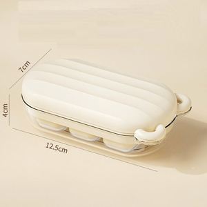 Molde de silicona cuadrado de grado alimenticio de fácil desmolde con tapa de oso desmontable, para congelación rápida de cubitos de hielo y crema, herramienta doméstica ecológica - Product Image 6